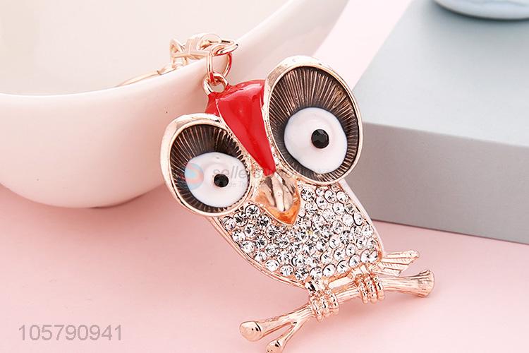 Good Quanlity Diamond Owl Keychain Metal Car Key Chain