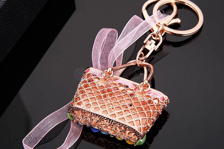 Best Sale Creative Ladies Bag Shape Diamond Car Key Ring