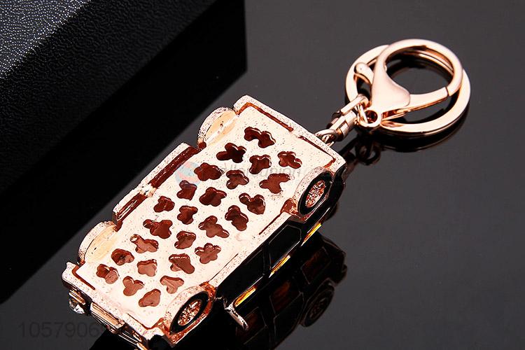 Hot Selling Car Shape Rhinestone Alloy Keychain