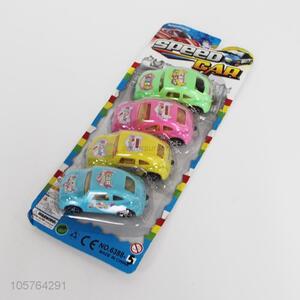 Hot selling 4pcs plastic kids toy vehicles speed cars