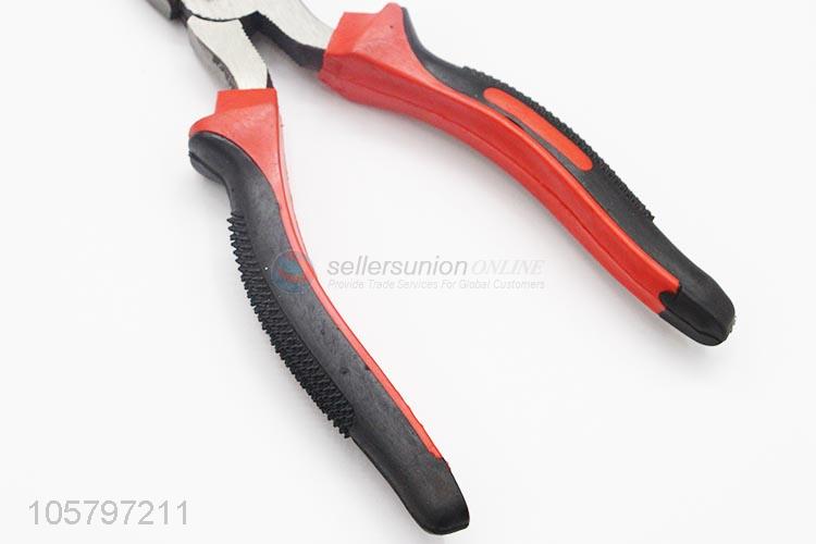 China manufacturer plastic handle steel needle nose plier