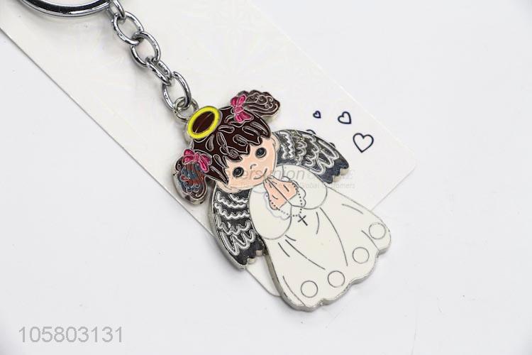 Utility and Durable Zinc Alloy Little Girl Pattern Key Keyring Pendant