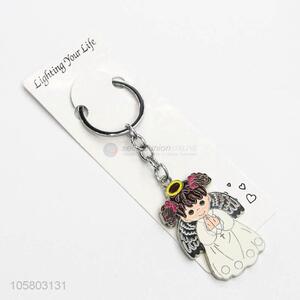 Utility and Durable Zinc Alloy Little Girl Pattern Key Keyring Pendant