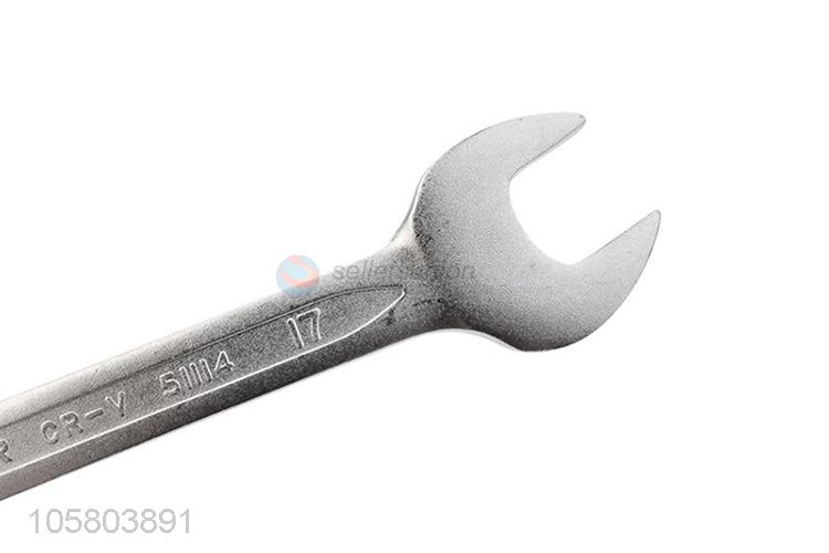 Low price chrome-vanadium steel frosted surface two heads open-end wrench