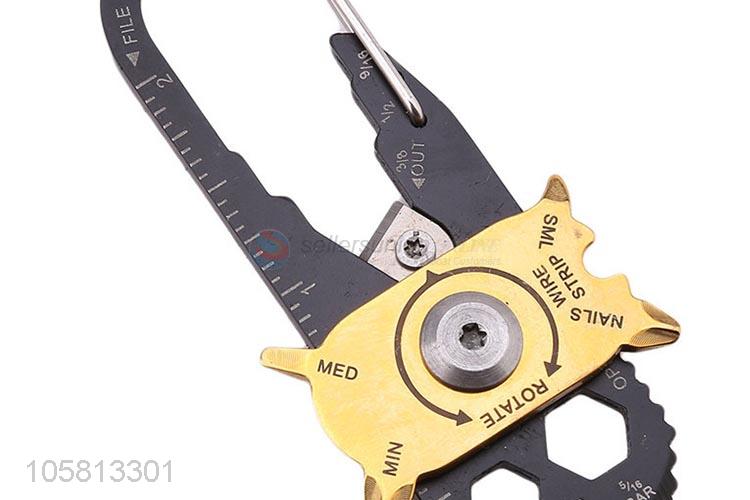 High sales 20 in 1 outdoor camping wrench screwdriver key chain key ring