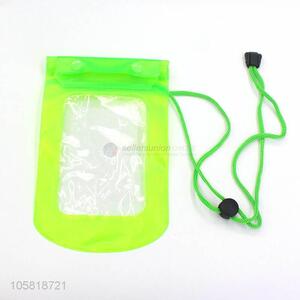 Hot Sale Fluorescent Colour Cell Phone Waterproof Bag With Rope