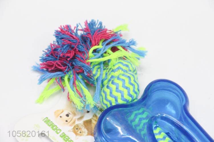 Fashion Rubber Bone Shape Chew Toys Pet Rope Toy