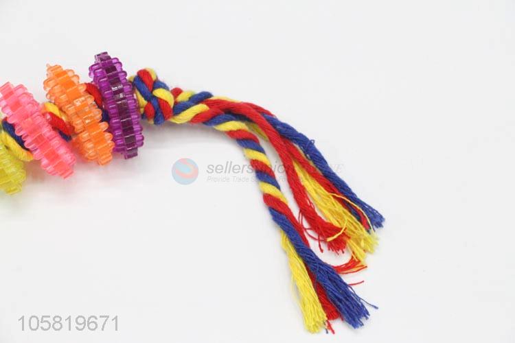 New Design Colorful Cotton Rope Chew Toy For Pet