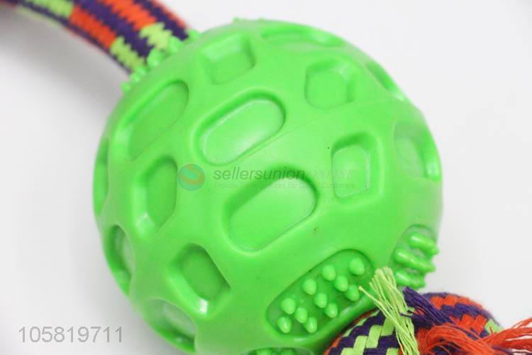 Best Selling Colorful Cotton Rope Rubber Chew Toy For Pet