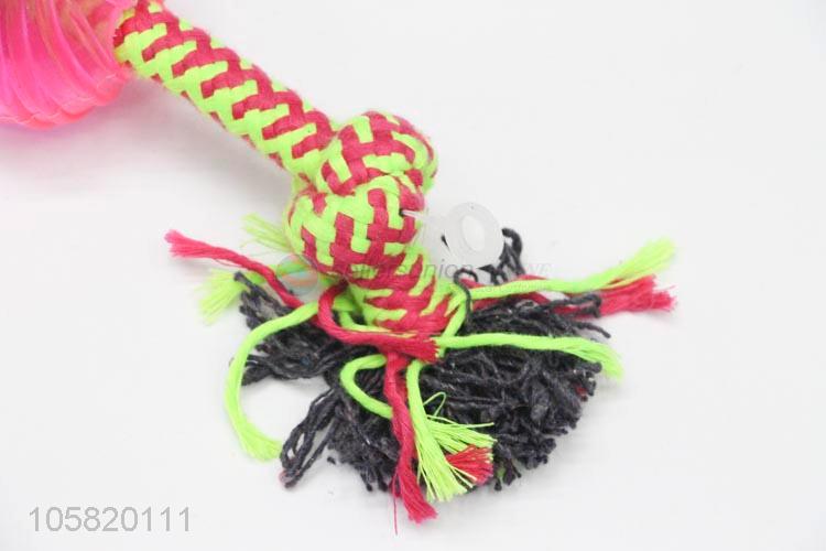 Popular Cotton Rope Rubber Ball Chew Toy For Pet