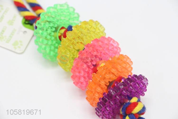 New Design Colorful Cotton Rope Chew Toy For Pet