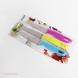 Good Quality 3 Pieces Colorful Fruit Knife Kitchen Cutter