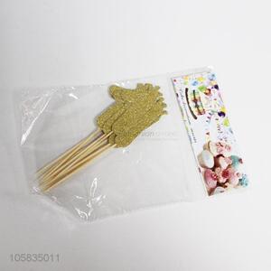 Wholesale 10pcs gold glitter cake topper cake decoration