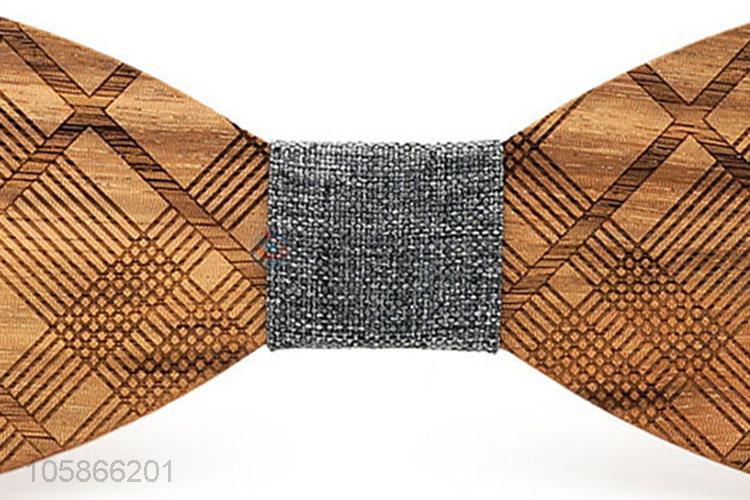 Best Popular Simple Men's Suit Wooden Bow Tie