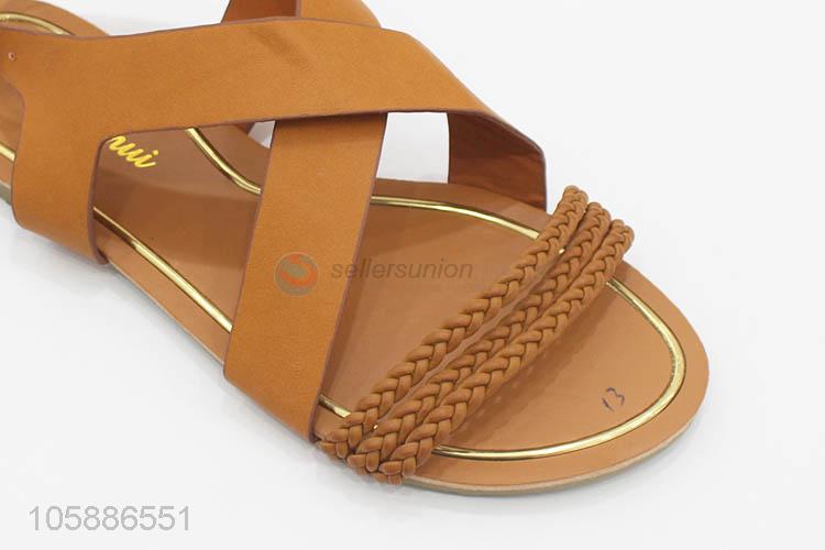 Yiwu factory stylish summer outdoor flat women sandals