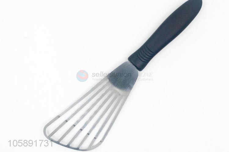 Hot sale stainless steel slotted turner with plastic handle