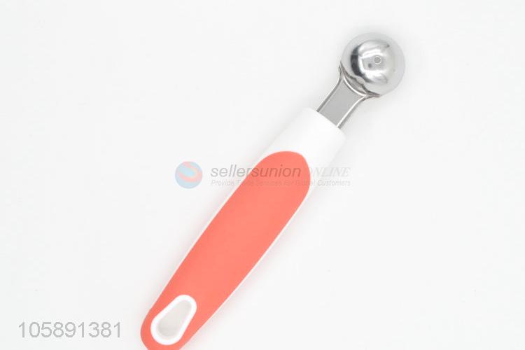 Promotional stainless steel ice cream spoon with plastic handle