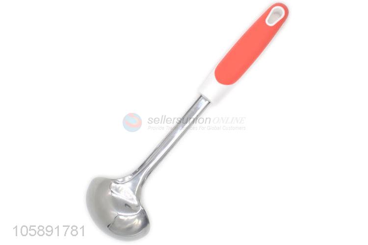 Factory stainless steel ladle spoon with plastic handle