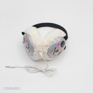 Excellent Quality Cute Panda Pattern Woman Warm Earmuffs with Earphone