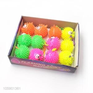 Premium quality kids pvc music spiky bouncy balls with light