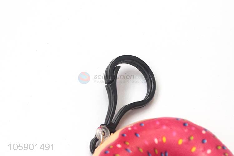 Top quality pu material donut key chain key rings