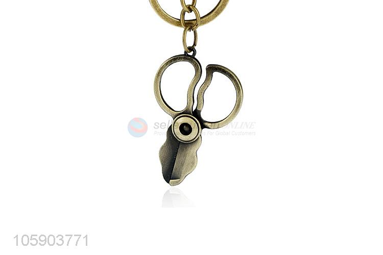 Best sale retro alloy scissor pendant key chain