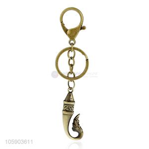 Professional supply retro alloy fishtail pendant key chain