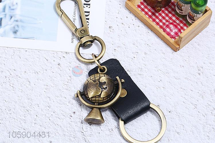 Excellent quality personalized retro tellurion pendant leather key chain