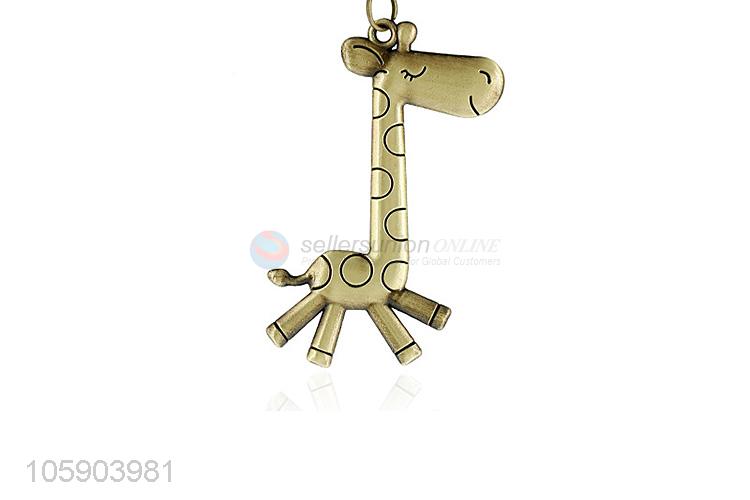 Excellent quality key chain with retro giraffe charms