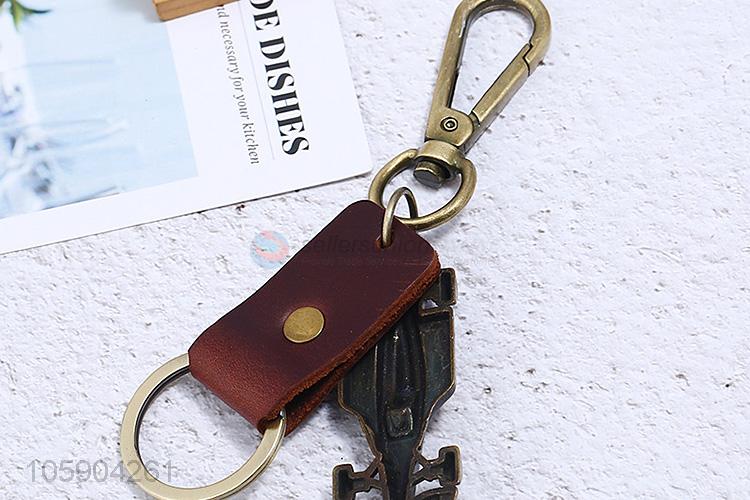 Made in China leather key chain with retro 4x4 vehicle charms