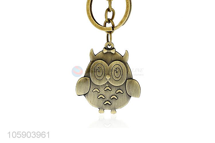 Premium quality personalized alloy pendant retro owl key chain