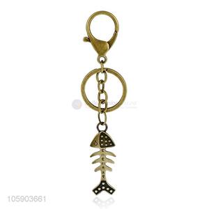 Competitive price key chain with retro fishbone charms