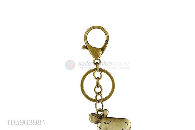 Excellent quality key chain with retro giraffe charms