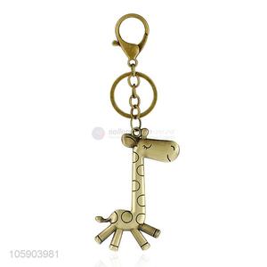 Excellent quality key chain with retro giraffe charms