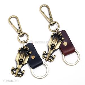 Made in China leather key chain with retro 4x4 vehicle charms