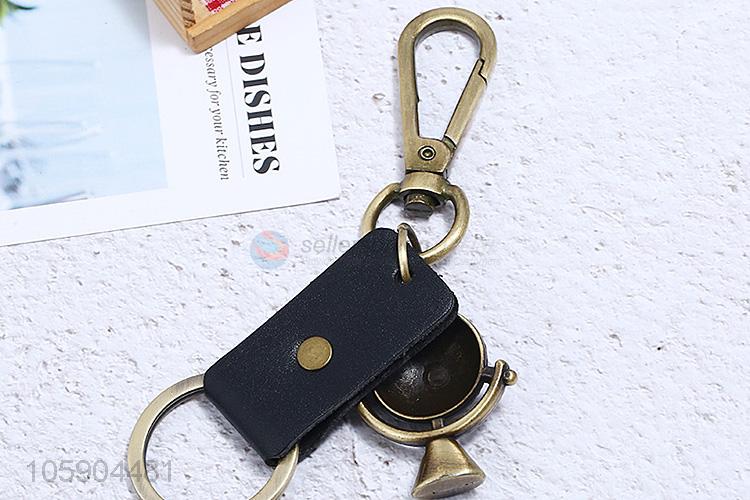 Excellent quality personalized retro tellurion pendant leather key chain