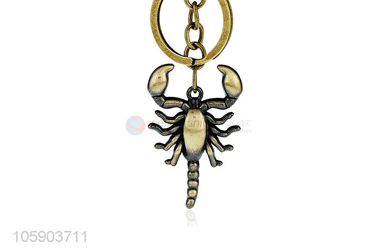 Latest design scorpion alloy pendant key chain key ring