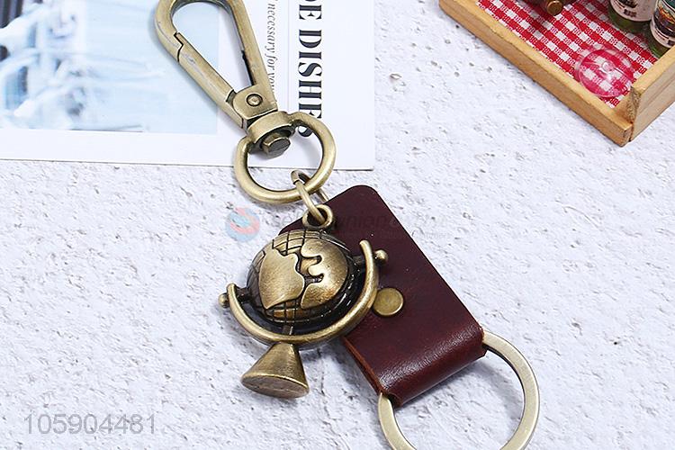 Excellent quality personalized retro tellurion pendant leather key chain