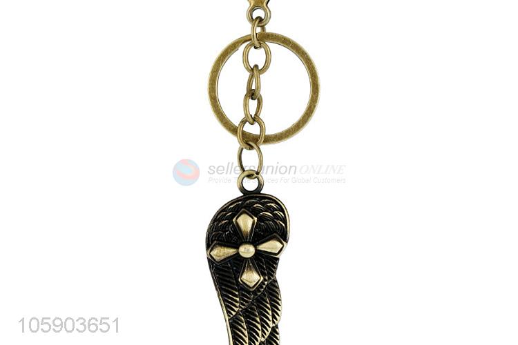 ODM factory retro delicate alloy wing pendant key chain