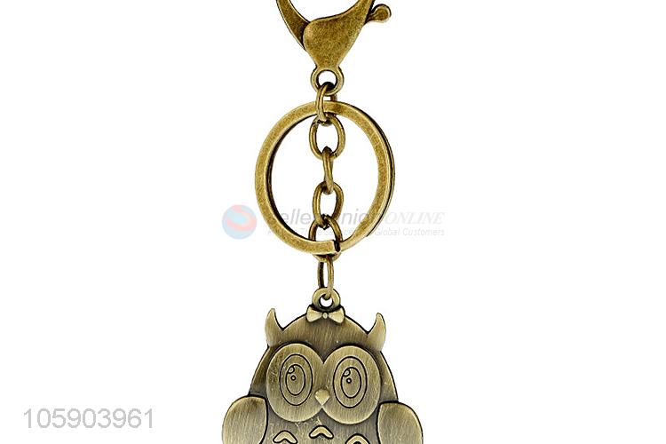 Premium quality personalized alloy pendant retro owl key chain