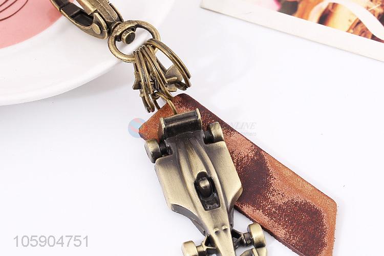 Top manufacturer 4x4 vehicle alloy pendant key chain leather key ring