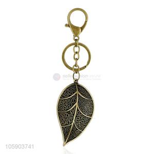 Factory wholesale key chain with retro leaf charms