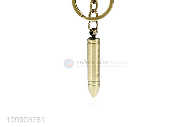 Made in China personalized alloy pendant retro bullet key chain