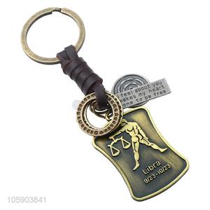 New arrival personalized alloy pendant retro shield leather key chain