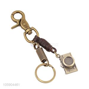 Premium quality weave leather key chain with retro camera charms