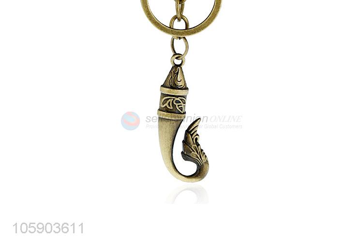 Professional supply retro alloy fishtail pendant key chain