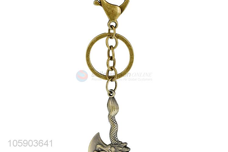 Promotional custom personalized alloy pendant retro ax key chain