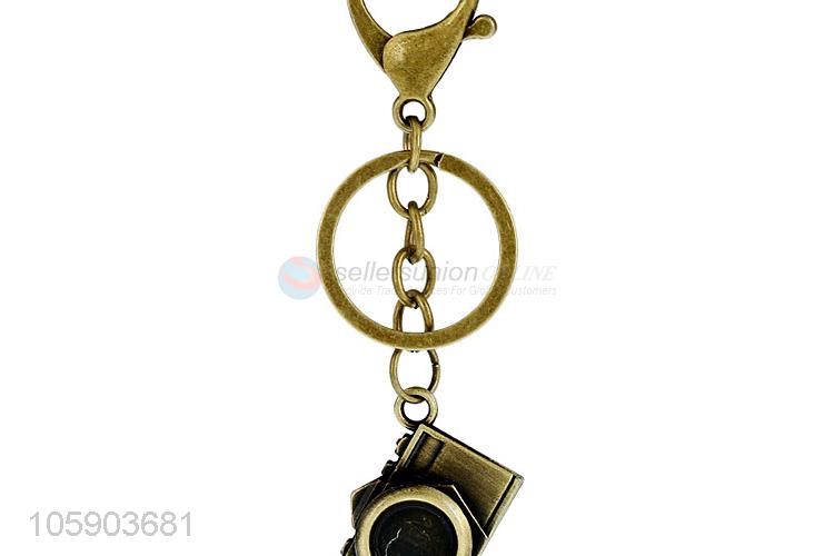 Factory promotional personalized alloy pendant retro camera key chain