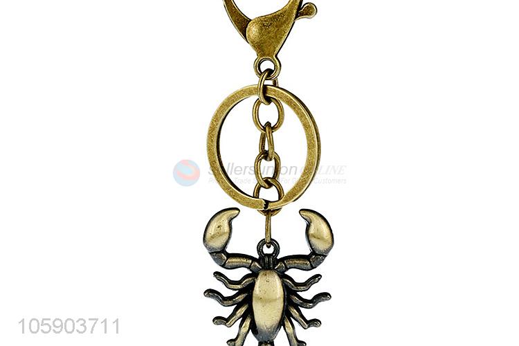 Latest design scorpion alloy pendant key chain key ring