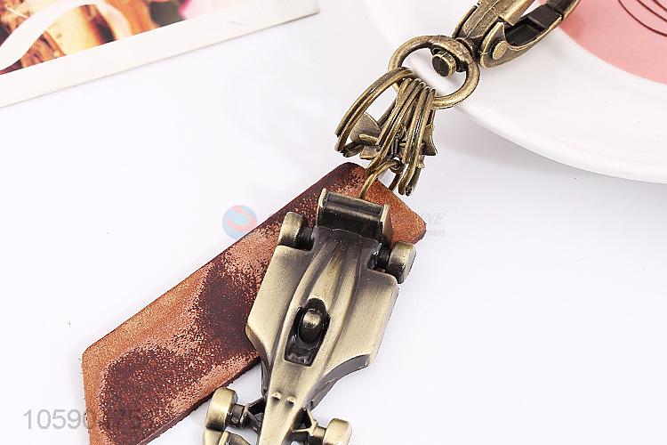 Top manufacturer 4x4 vehicle alloy pendant key chain leather key ring